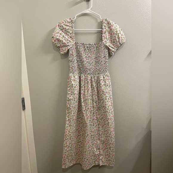 Jcrew Short Sleeve Smocked Maxi Dress in Meadow Floral - Picture 2 of 4